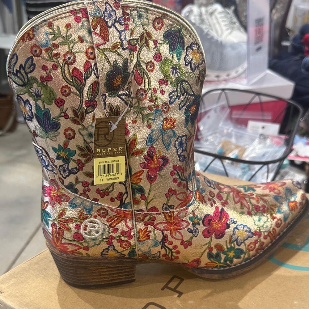 Roper Multicolor Floral Cowboy Boots